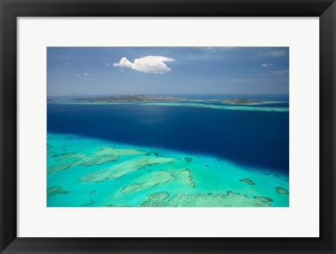 Framed Malolo Barrier Reef and Mamanuca Islands, Fiji Print