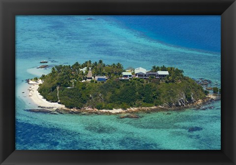 Framed Wadigi Island, Mamanuca Islands, Fiji Print