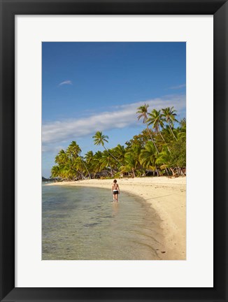 Framed Beach, Plantation Island Resort, Fiji Print