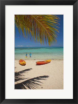 Framed Beach, Plantation Island Resort, Malolo Lailai, Fiji Print