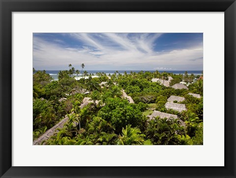 Framed Outrigger on the Lagoon, Fiji Print