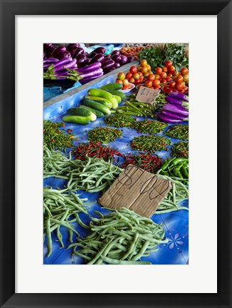 Framed Sigatoka Produce Market, Sigatoka, Coral Coast, Viti Levu, Fiji Print