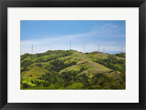 Framed Wind energy farm, Sigatoka, Coral Coast, Viti Levu Fiji Print