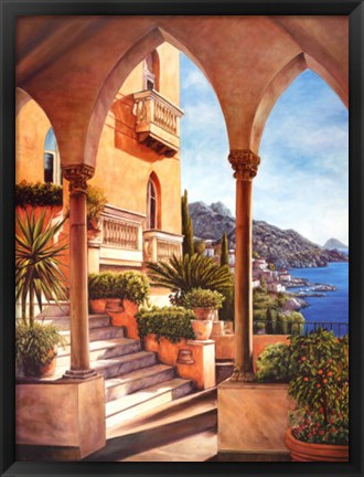 Framed Palazzo on Amalfi Print