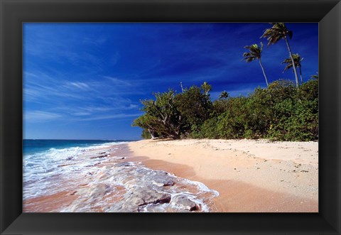 Framed Fiji Islands, Tavarua, Beach Print