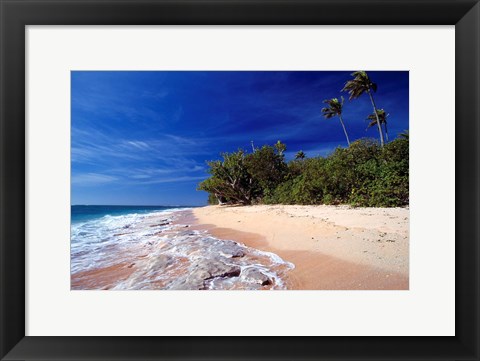 Framed Fiji Islands, Tavarua, Beach Print