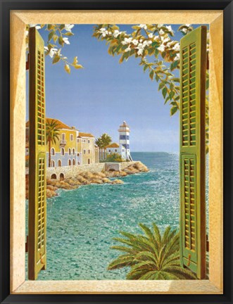 Framed Rinestra Sul Mare Print