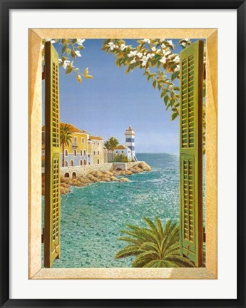 Framed Rinestra Sul Mare Print