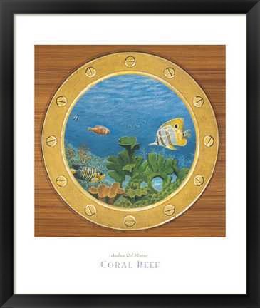 Framed Andrea Del missier - Coral Reef Size 19.75x23.75 Print