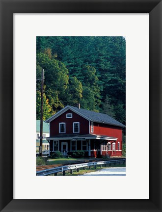 Framed Railroad Depot in West Cornwall, Litchfield Hills, Connecticut Print