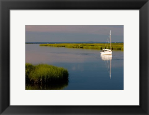 Framed Sailboat, Connecticut River Print