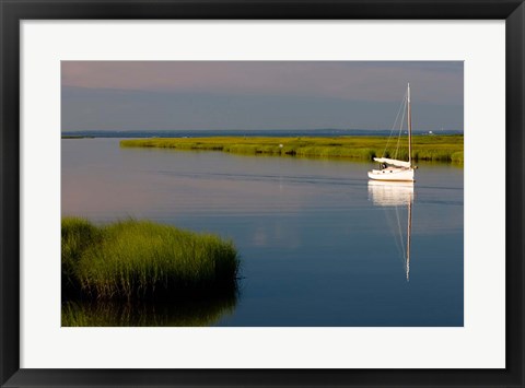 Framed Sailboat, Connecticut River Print