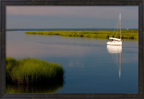 Framed Sailboat, Connecticut River Print