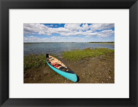 Framed Canoe, Long Beach, Stratford, Connecticut Print