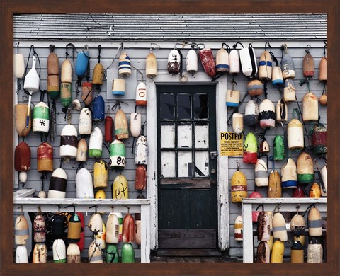 Framed Fishing shack, Niantic, Connecticut Print