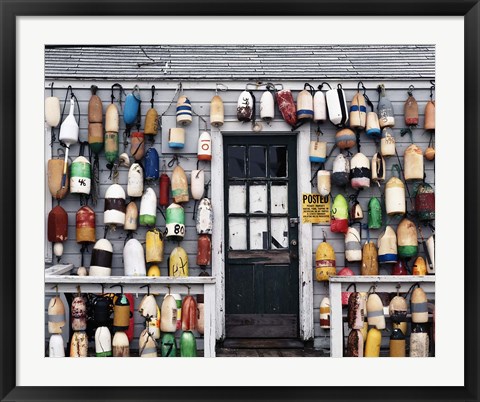 Framed Fishing shack, Niantic, Connecticut Print