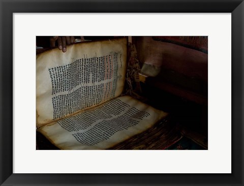 Framed Ethiopia, Blue Nile River Basin, Coptic scripture Print