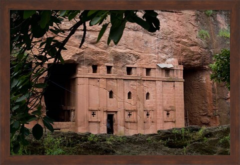 Framed Rock-Hewn Coptic Church, Blue Nile River Basin, Ethiopia Print