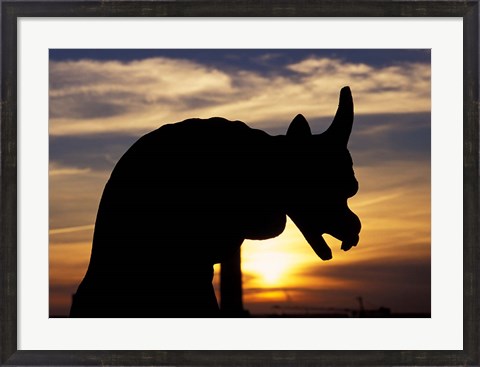 Framed France, Paris Notre Dame Cathedral, gargoyle Print