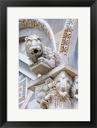 Framed Gargoyle of Duomo Pisa, Pisa, Italy Print