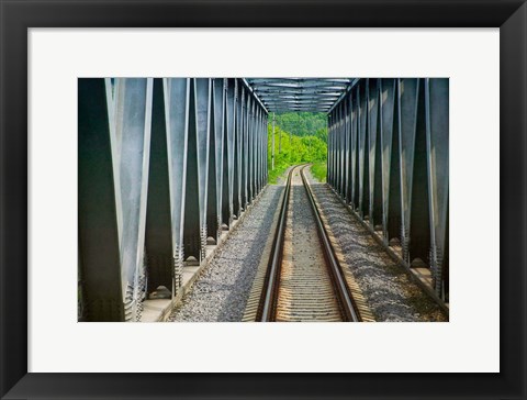 Framed Suspending bridge, Bratislava, Slovakia Print