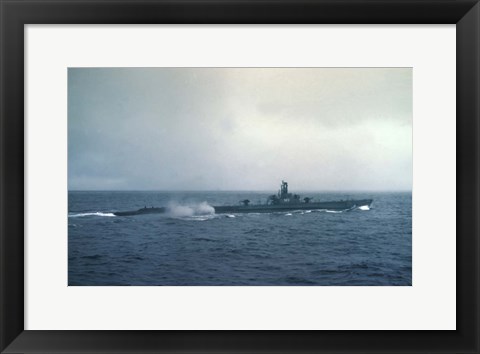 Framed Pacific Ocean, US submarine during WW II Print