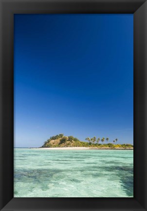 Framed Turquoise waters of Blue Lagoon, Yasawa, Fiji Print