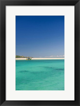 Framed Turquoise waters of Blue Lagoon, Fiji, South Pacific Print