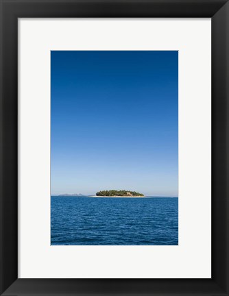 Framed Beachcomber Island, Mamanucas Islands, Fiji, South Pacific Print