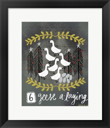Framed 6 Geese Print
