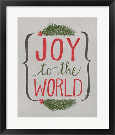 Framed Joy to the World Print