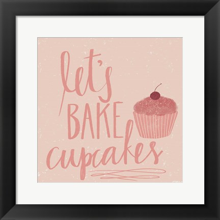 Framed Let&#39;s Bake Print