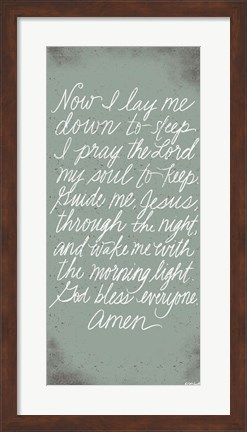 Framed Prayer Print