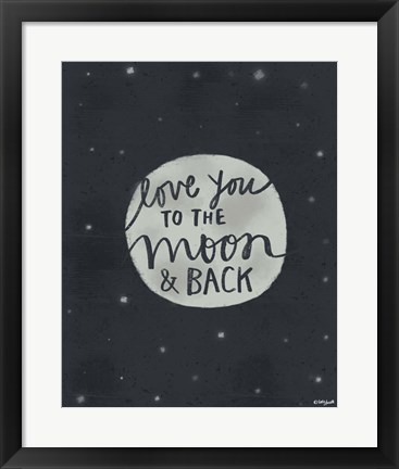 Framed Moon &amp; Back Print