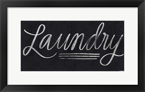 Framed Laundry Chalkboard Print