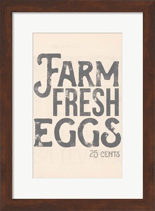 Framed Farm Fresh Eggs Print