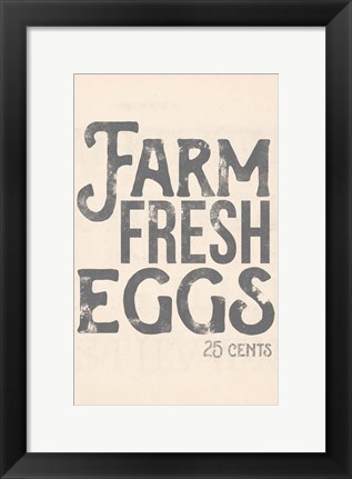 Framed Farm Fresh Eggs Print