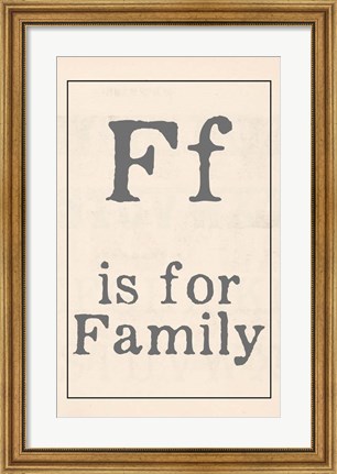 Framed F is for Family Print