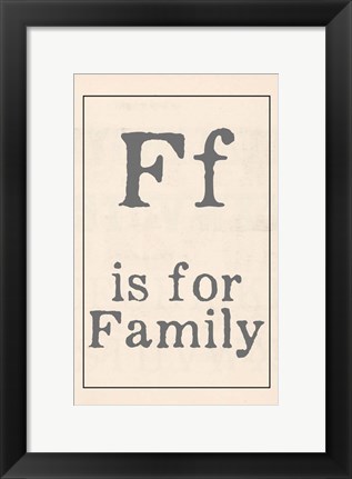 Framed F is for Family Print