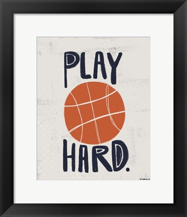 Framed Basketball Print