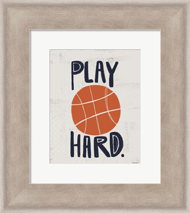 Framed Basketball Print