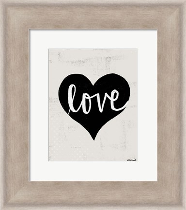 Framed Love Heart Print