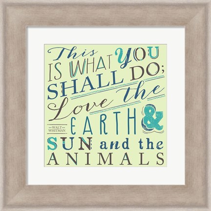 Framed Walt Whitman Print