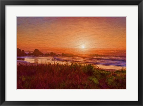 Framed Beach Color Print