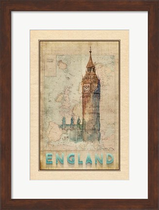 Framed Travel England Print