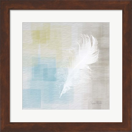 Framed White Feather Abstract II Print