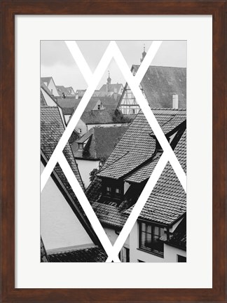 Framed Rothenburg Housetops Print