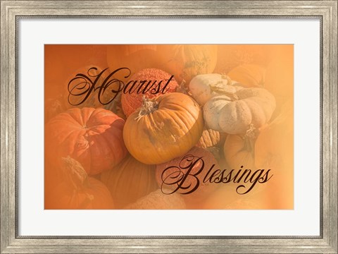 Framed Harvest Blessings I Print