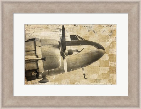 Framed Prop Plane Nose Print