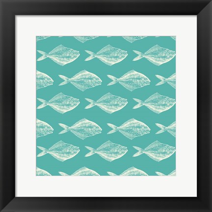 Framed Fish Pattern Print